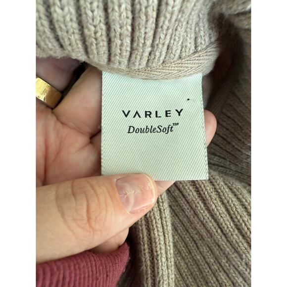 Varley DoubleSoft Hannah Cowl Neck Sweatshirt Pullover Taupe Size XL - Picture 5 of 11